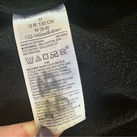 Size 8 / 9 (Medium) Gap Fit Hooded Skeleton Sweatshirt - Picture 7 of 10